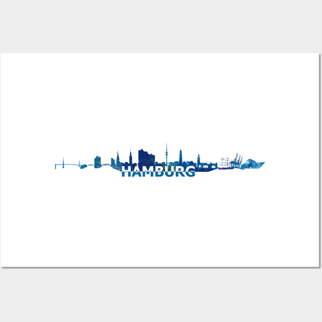 Hamburg Skyline Wall Art by artshop77